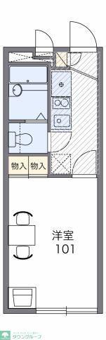 レオパレスコートサイド(1K/2階)の間取り写真