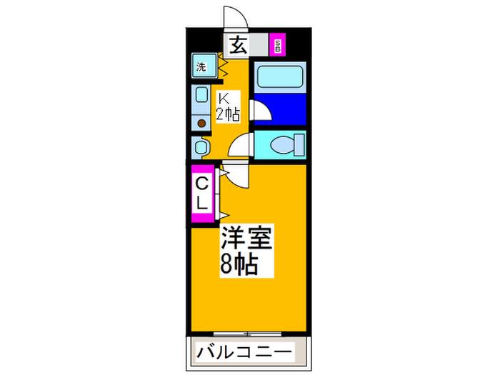 ジュネス(1K/1階)の間取り写真