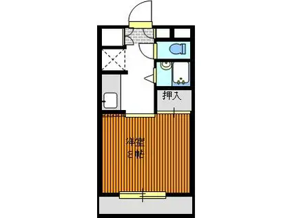 エーデル宮浦(1K/2階)の間取り写真
