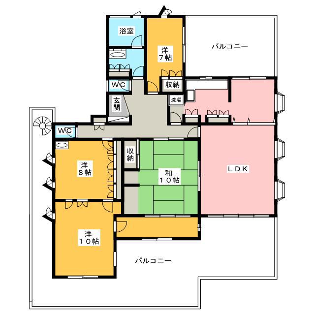 エクセルフラット(4LDK/2階)の間取り写真