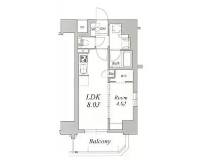 プレサンス グラン 本山駅前(1LDK/10階)の間取り写真