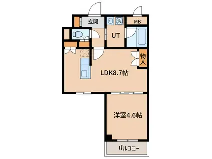 クレアール新大阪(1DK/6階)の間取り写真