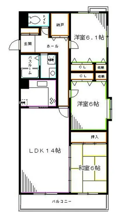 ヴィラージュ西荻 4階階 間取り