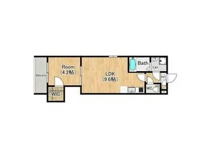 ジーメゾン明石魚住ミハルカ(1LDK/1階)の間取り写真