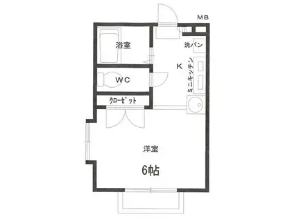 エステートピアMINATO(ワンルーム/2階)の間取り写真