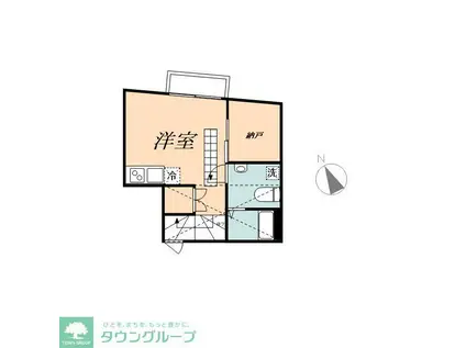 ルビーマークス羽田(1DK/3階)の間取り写真