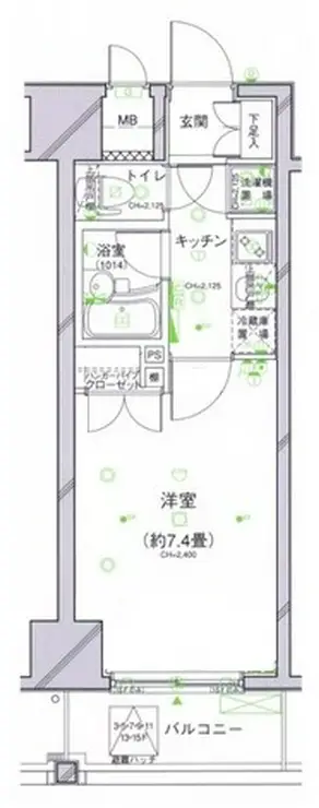 パレステュディオ五反田STATION FRONT 3階階 間取り