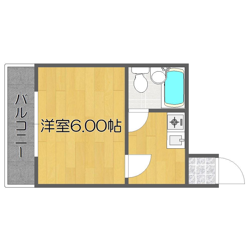 MKマンション(1K/5階)の間取り写真