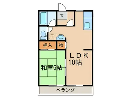 レグルスコート(1LDK/1階)の間取り写真