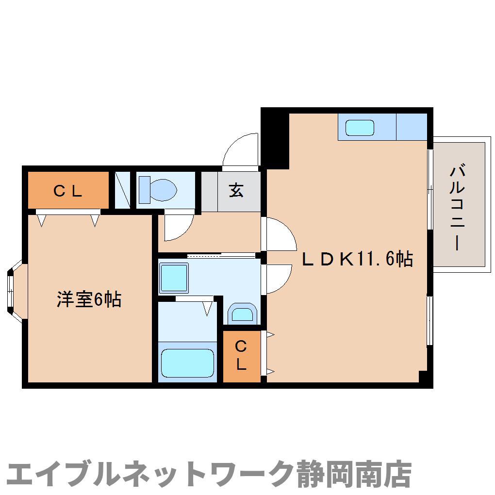 エステートKOIKE(1LDK/2階)の間取り写真