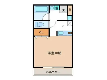 SAKURA PARK参番館(ワンルーム/2階)の間取り写真