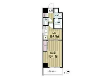 ソルレヴェンテ梅田(1DK/10階)の間取り写真