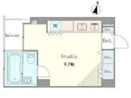 ベルメゾン南麻布GRAND ベルメゾン南麻布グランド(ワンルーム/4階)の間取り写真