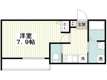 フォルトゥーナ大船(1K/2階)の間取り写真
