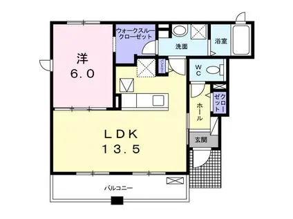 ジョアニーナ(1LDK/1階)の間取り写真