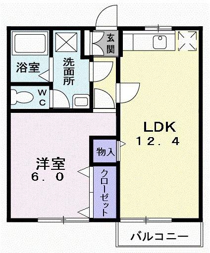 アネックス(1LDK/2階)の間取り写真