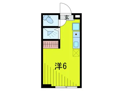 GLANZ綾瀬(ワンルーム/1階)の間取り写真