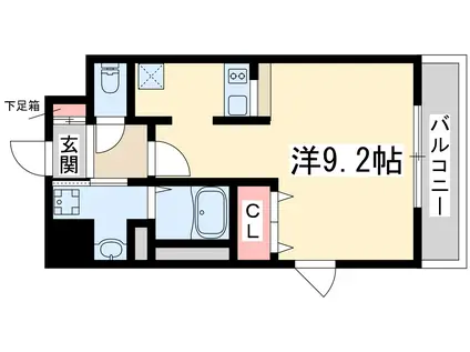 プレサンス大阪江坂(ワンルーム/6階)の間取り写真