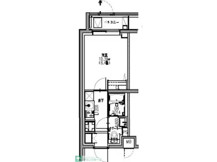 S-RESIDENCE行徳COURANT(1K/1階)の間取り写真