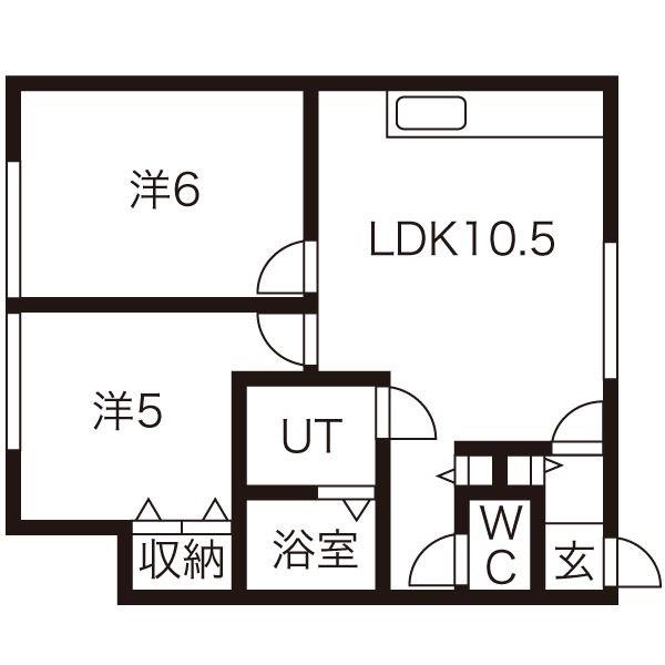 コーポ82(2LDK/2階)の間取り写真