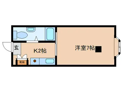 ジャンギャバン新大宮(1K/2階)の間取り写真