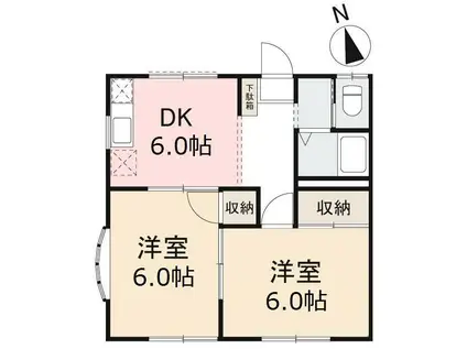 エステイトピア松縄(2DK/2階)の間取り写真