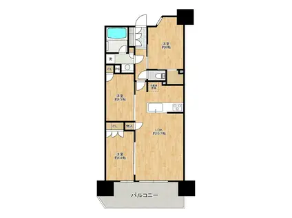 レーベン川口元郷STA.FRONT(3LDK/5階)の間取り写真