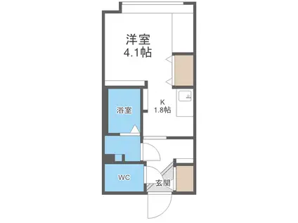 ピュア東彩館VI(1K/5階)の間取り写真