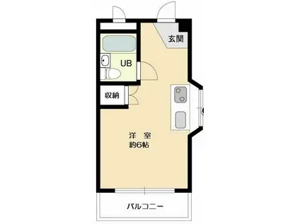 WIN田園調布(ワンルーム/3階)の間取り写真