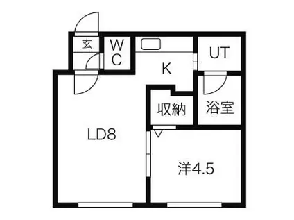 サンテモンターニュ(1LDK/3階)の間取り写真