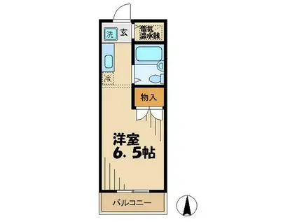 ヒルサイドメゾン高幡(1K/1階)の間取り写真