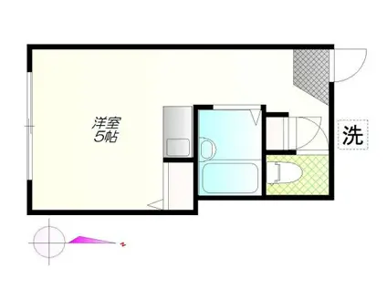 ベルフォーレ(ワンルーム/2階)の間取り写真