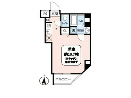 OFFIN(ワンルーム/2階)の間取り写真