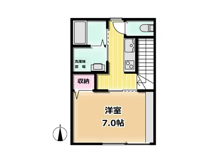 インテグラル櫛川(1K/2階)の間取り写真