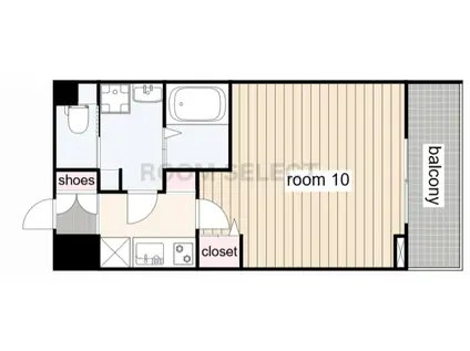 COZY山下通2(1K/4階)の間取り写真