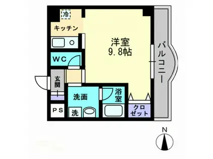 LUMIERE(1K/2階)の間取り写真