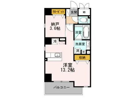 レクシア九条デュオ 民泊(1LDK/3階)の間取り写真