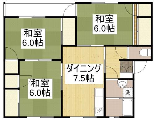 PALAZZOFELICE(3DK/2階)の間取り写真