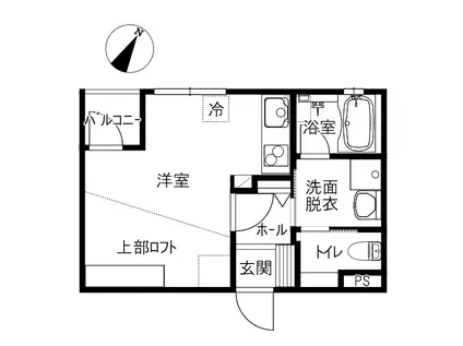 FREIBURG(ワンルーム/3階)の間取り写真