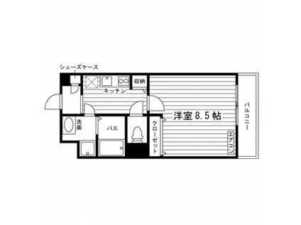 ミルフィーユみずほ台(1K/2階)の間取り写真