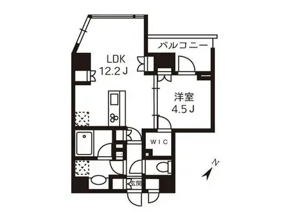 レックス勝どきプレミアレジデンス(1LDK/6階)の間取り写真