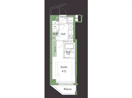 HF明大前レジデンス(1K/6階)の間取り写真