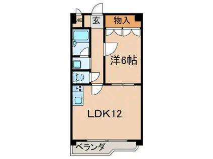 スターハイツ(1LDK/2階)の間取り写真