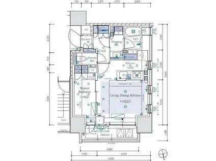 パークホームズ本郷三丁目(1LDK/8階)の間取り写真