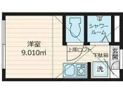フィリップ東中野(ワンルーム/1階)の間取り写真