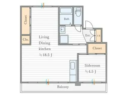 SKYCREST OUSHIOI(1LDK/2階)の間取り写真