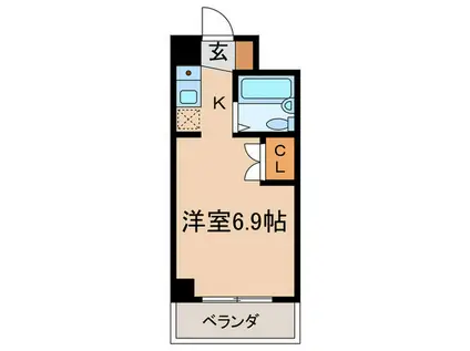ピボット ヴァンベール(1K/2階)の間取り写真