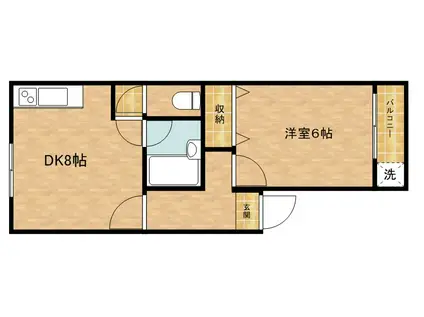 桜台マイコーポ(1LDK/2階)の間取り写真