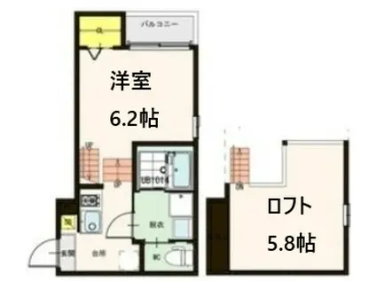 RENOIR(1K/1階)の間取り写真