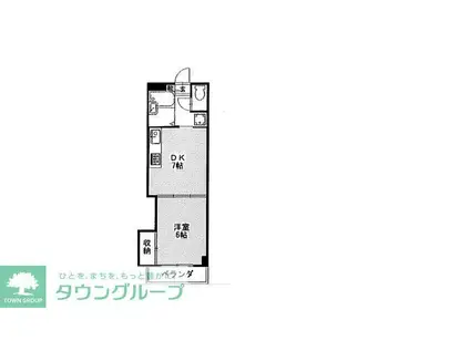 シテラピーヌ南行徳(1DK/3階)の間取り写真